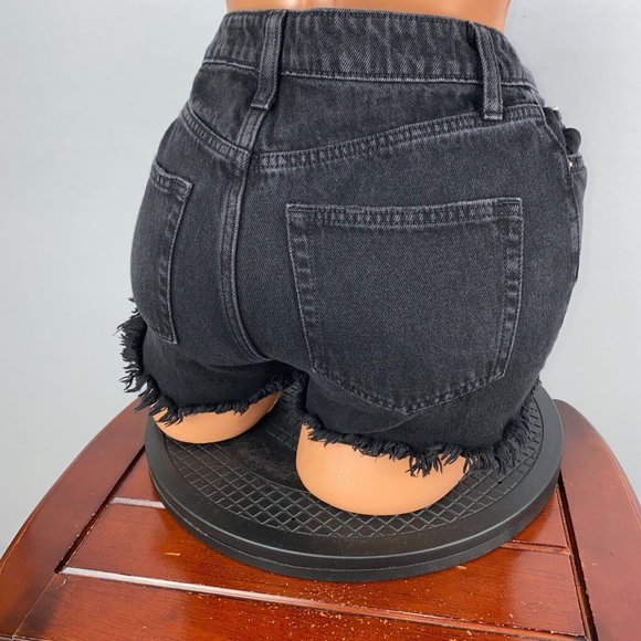 Wild Fable 00 Black Highest Rise Button Fly Shorts - Picture 7 of 8